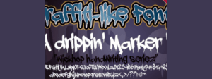 A dripping marker Free Halloween Font