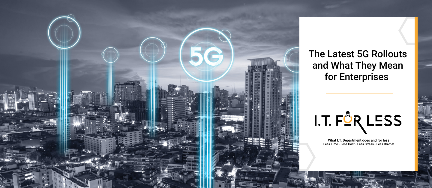 5G cityscape with IT branding